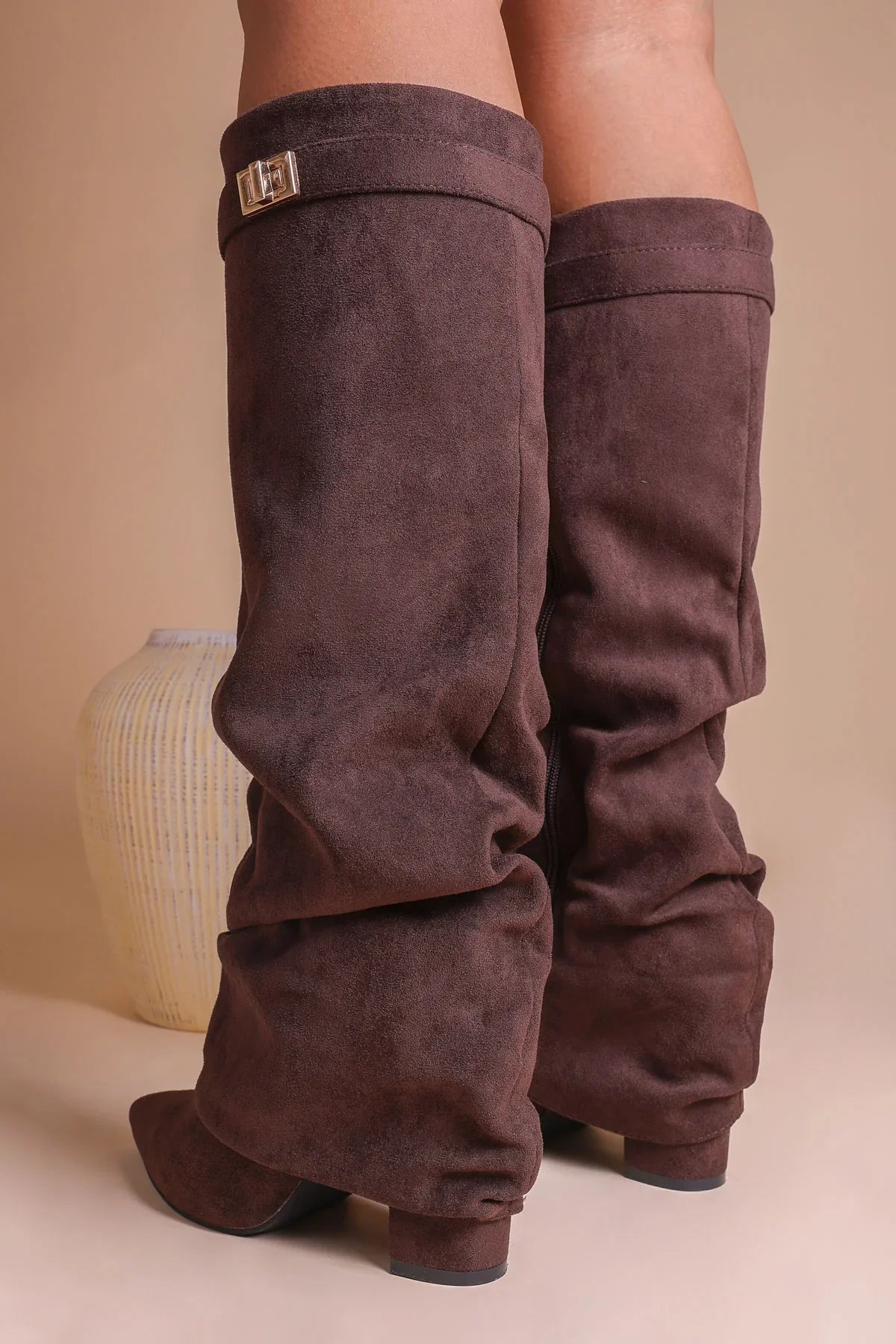 Lavista Slouchy Suede knee high boots - Brown