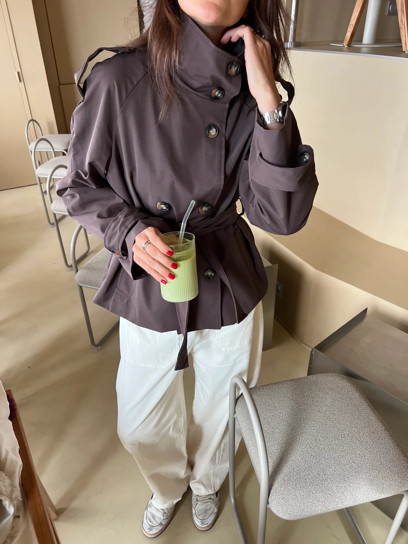 Alden Trench Coat - Brown