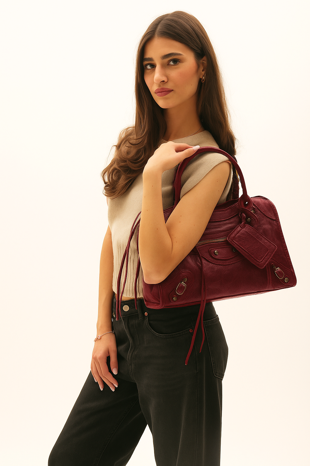 Mini It girl bag - Wine Red