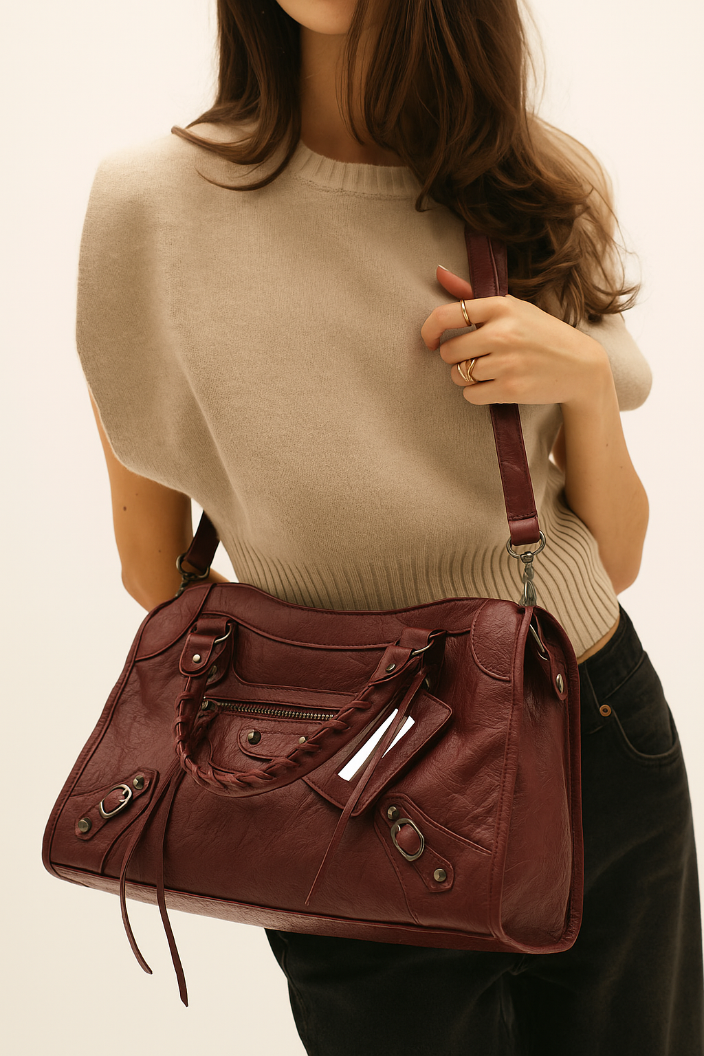 It girl bag - Wine Red