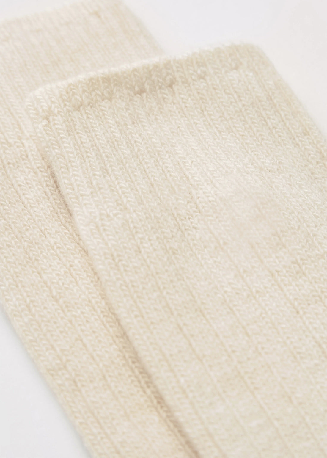 Ribbed High-Knee Wool Socks