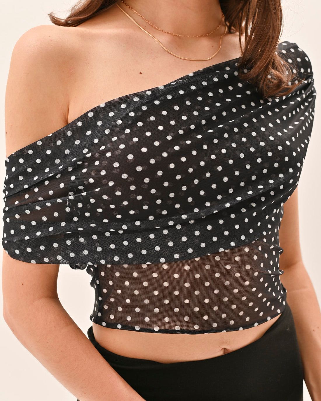 Allura Polka Dot Top - Black