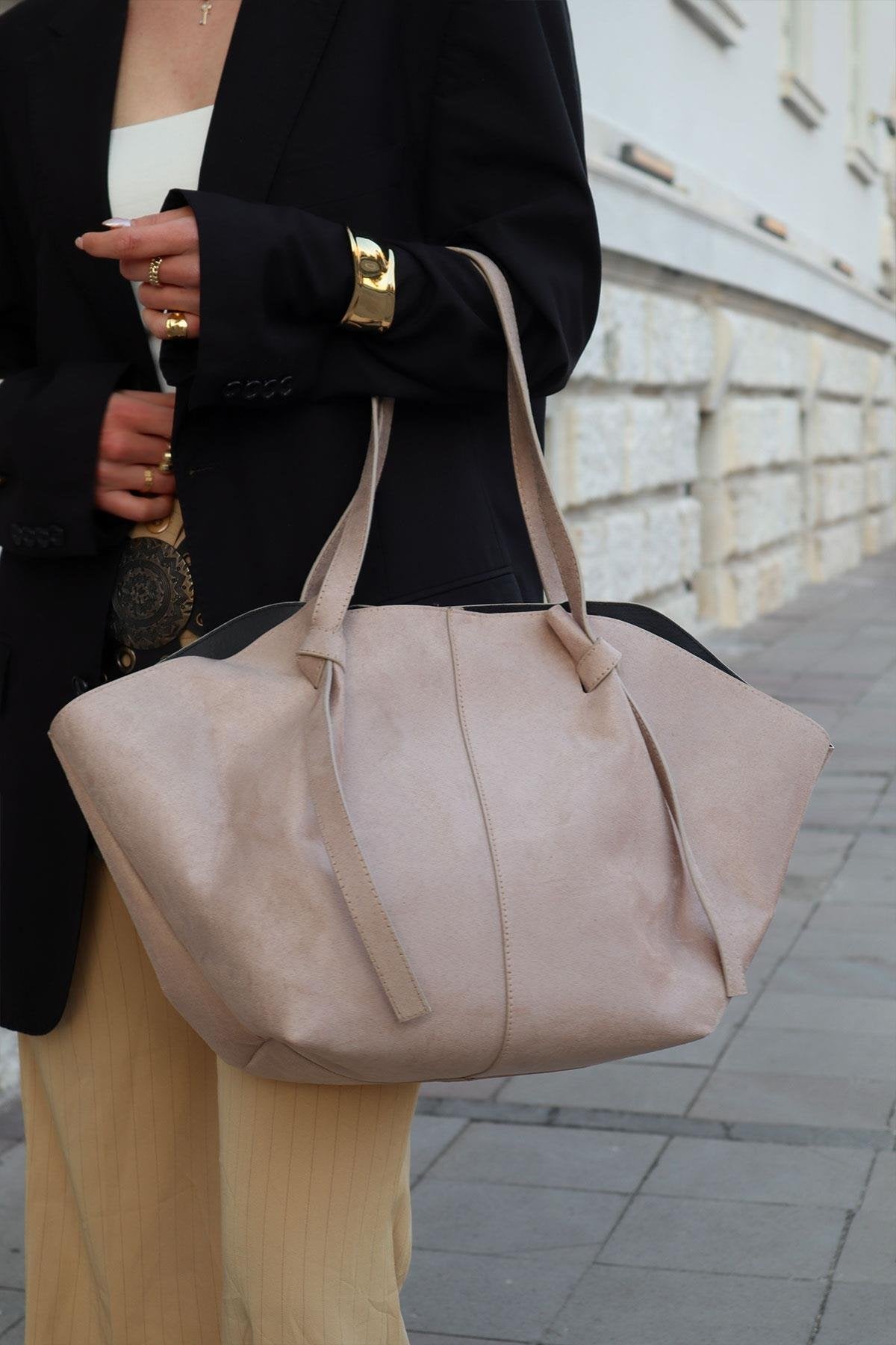 Ava Knot Suede Bag