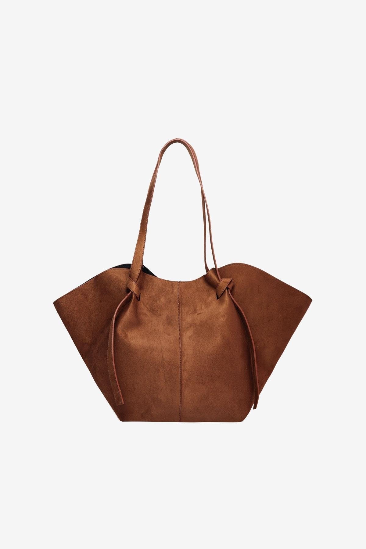 Ava Knot Suede Bag